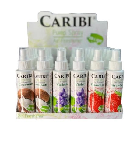Caribi pumpás spray 12 illatban 100ml | 24db/krt