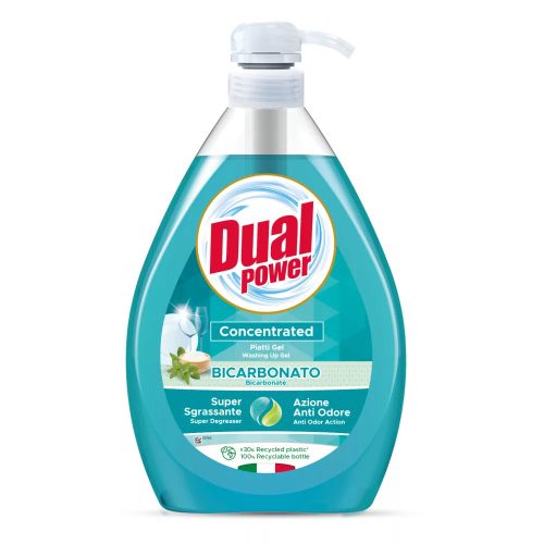 DUAL POWER mosogatószer bikarbónával 1L | kék | 6db/krt.