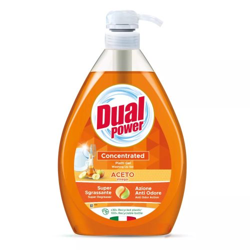 DUAL POWER mosogatószer ecettel 1L | narancssárga | 6db/krt.