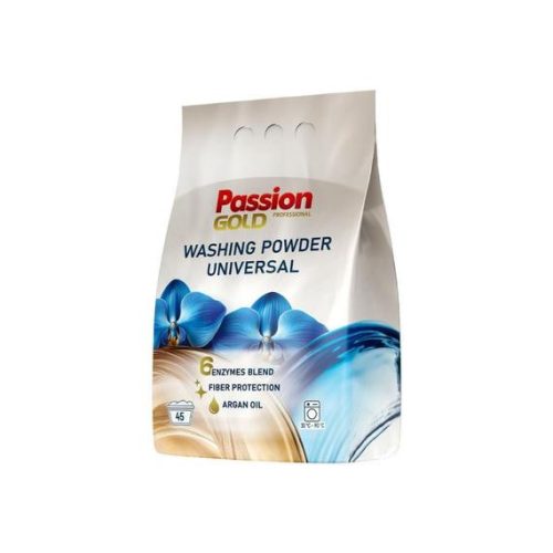PASSION GOLD mosópor univerzális - argán olajjal illatosított 2,7kg | 45 mosás | 5db/krt