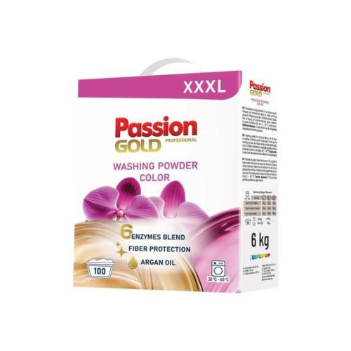 PASSION GOLD mosópor színes - argán olajjal illatosított 6kg | 100 mosás