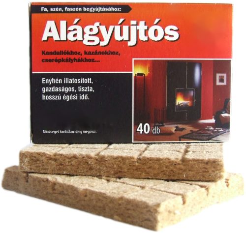 Alágyújtós kandallóhoz szilárd 40 db-os
