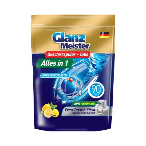 Glanz Meister citromos mosogatógép tabletta All in One 90db | 4db/krt