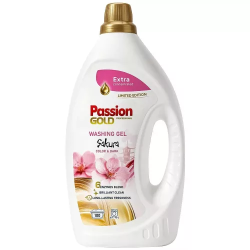 PASSION GOLD mosógél színes Sakura virág illat 3,5L | 100 mosás | 3db/krt
